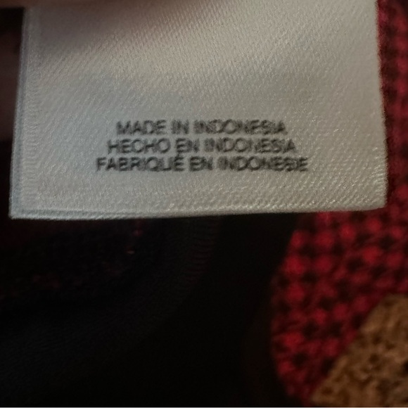 Anne Klein Red Houndstooth A line Dress Belted Career Work Women's Petite Size 8 - Picture 11 of 11